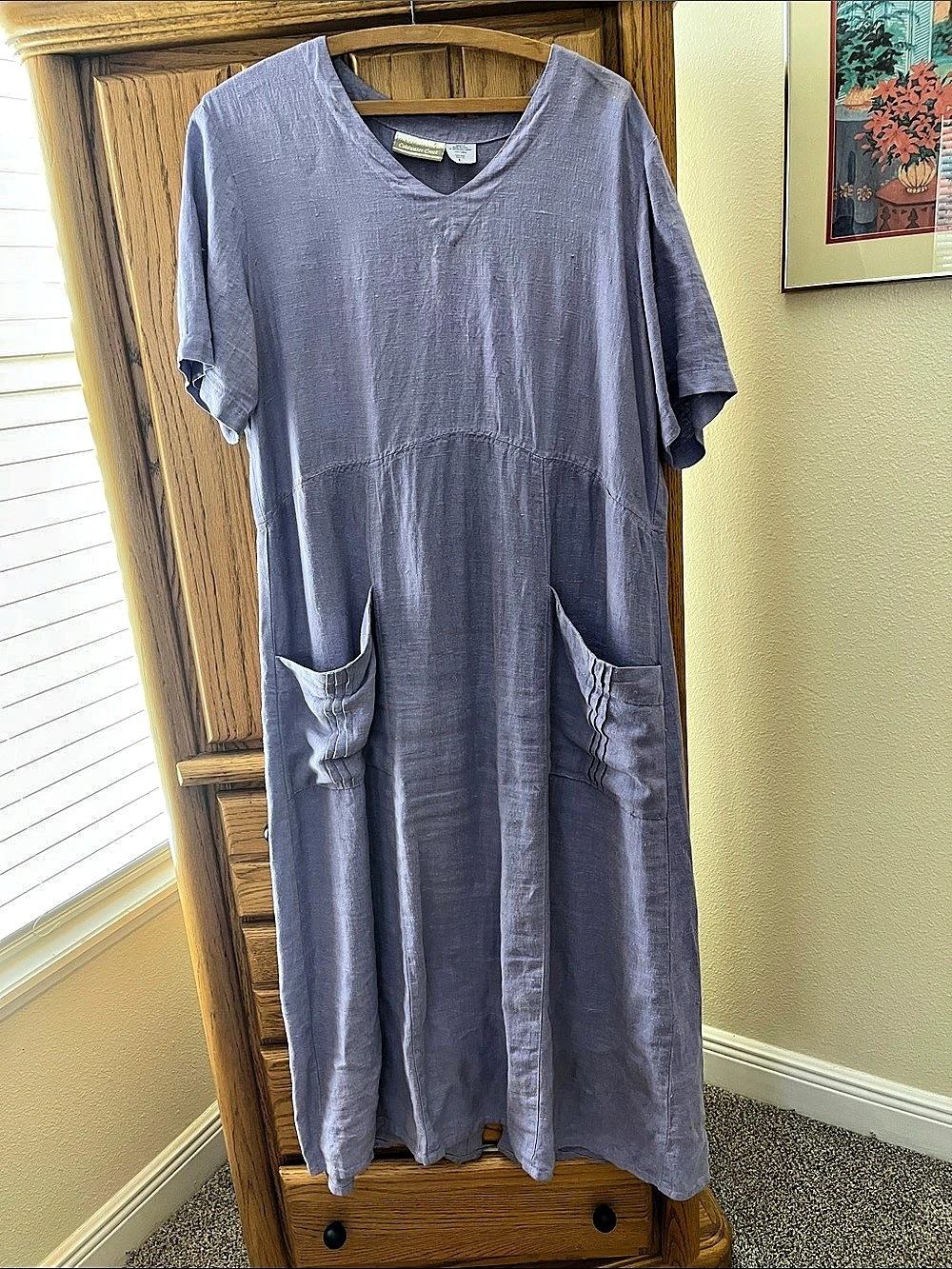 Coldwater Creek Linen Dress Linen Maxi Dress Lilac Large